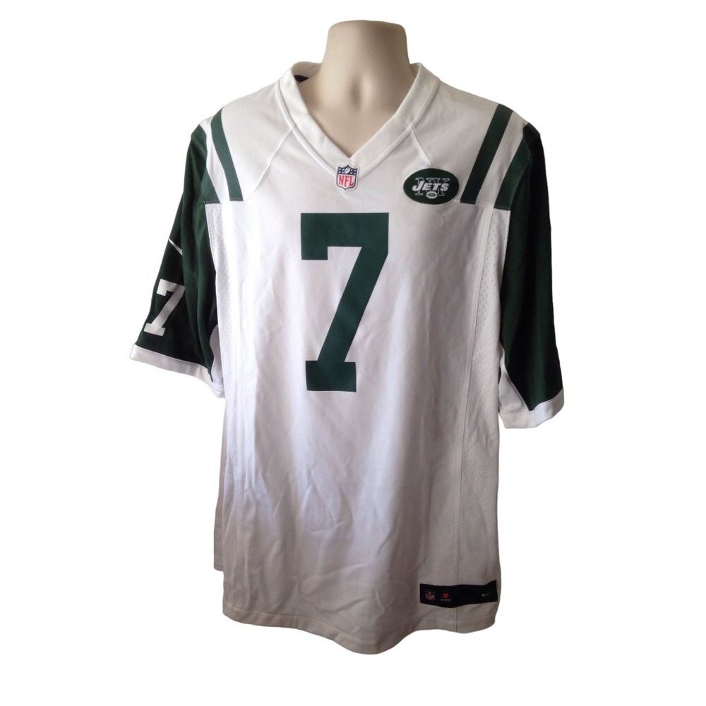 Nike New York Jets Geno Smith White Football On Field Jersey #7 Extra Large XL